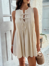 Devine Pleated Sleeveless Mini Dress OutfitFlow